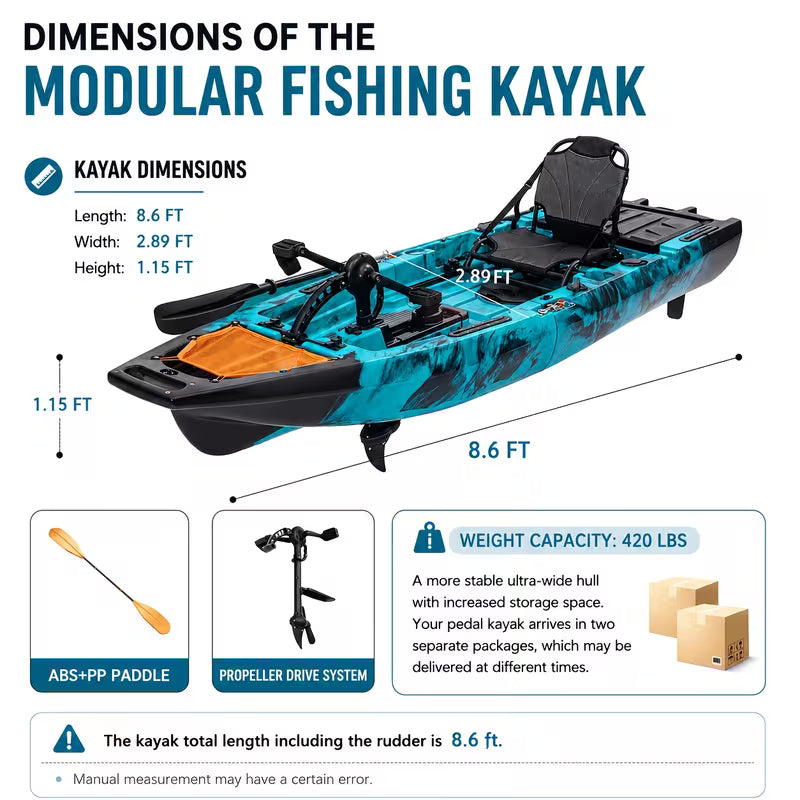 Kayak a Pedale Personalizzabile e Flessibile