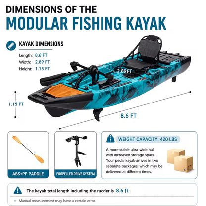 Kayak a Pedale Personalizzabile e Flessibile
