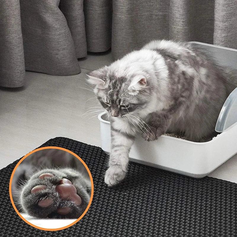 Tapis hygiénique collecteur de litière pour chats