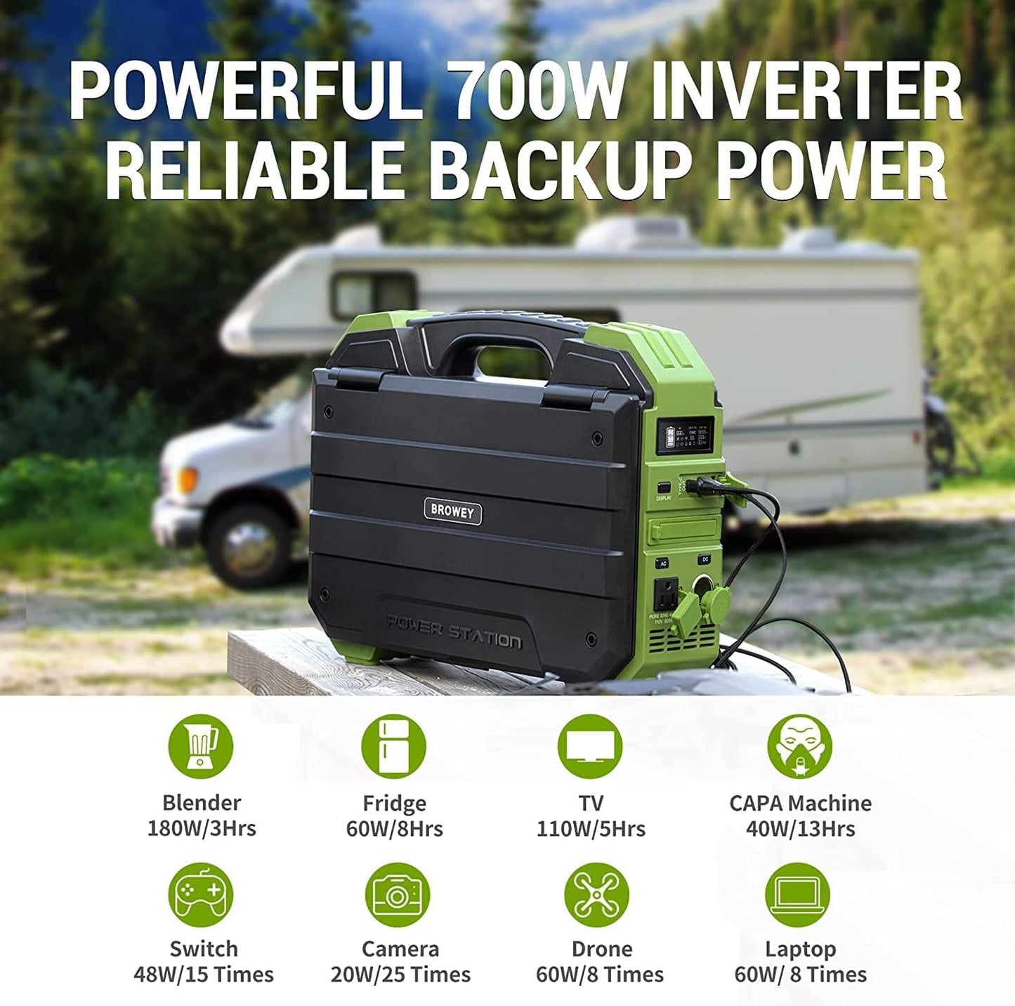 Centrale électrique portable avec panneau solaire de 30 W