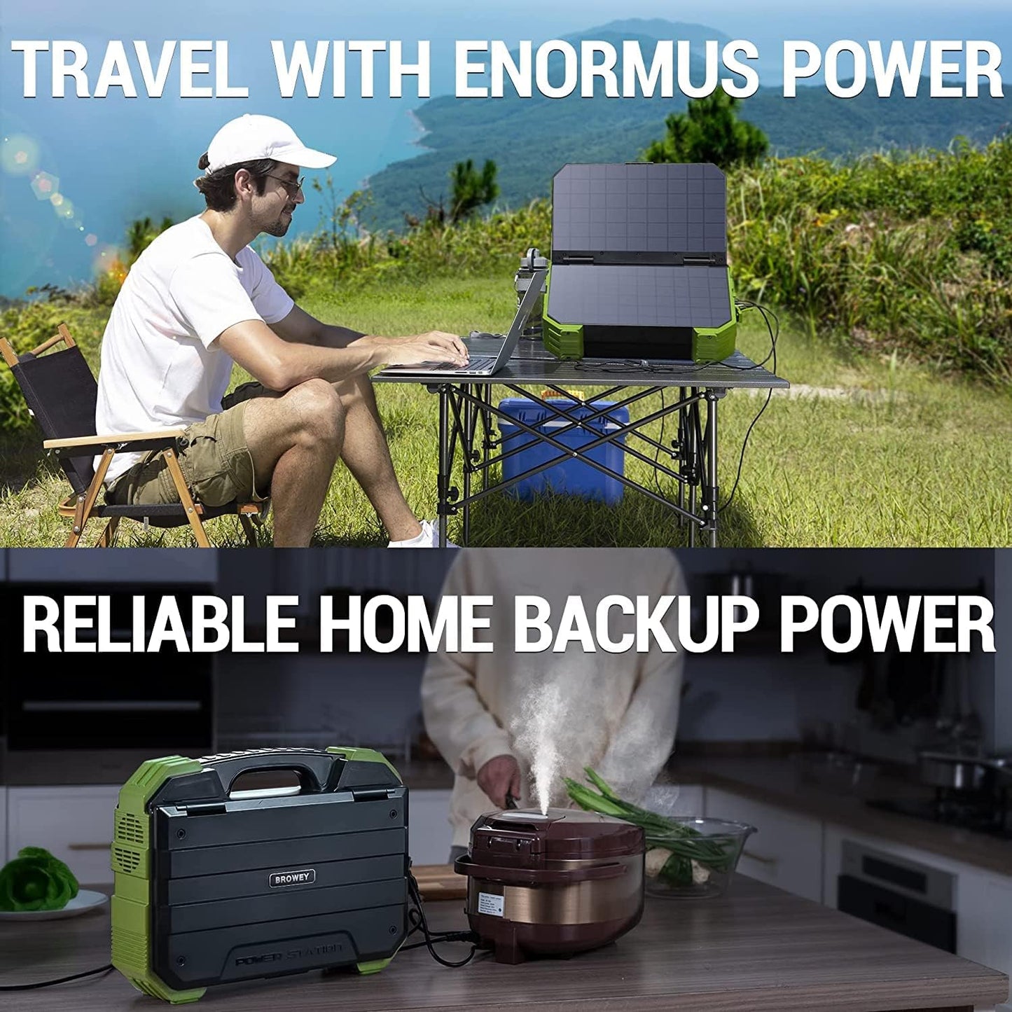 Centrale électrique portable avec panneau solaire de 30 W