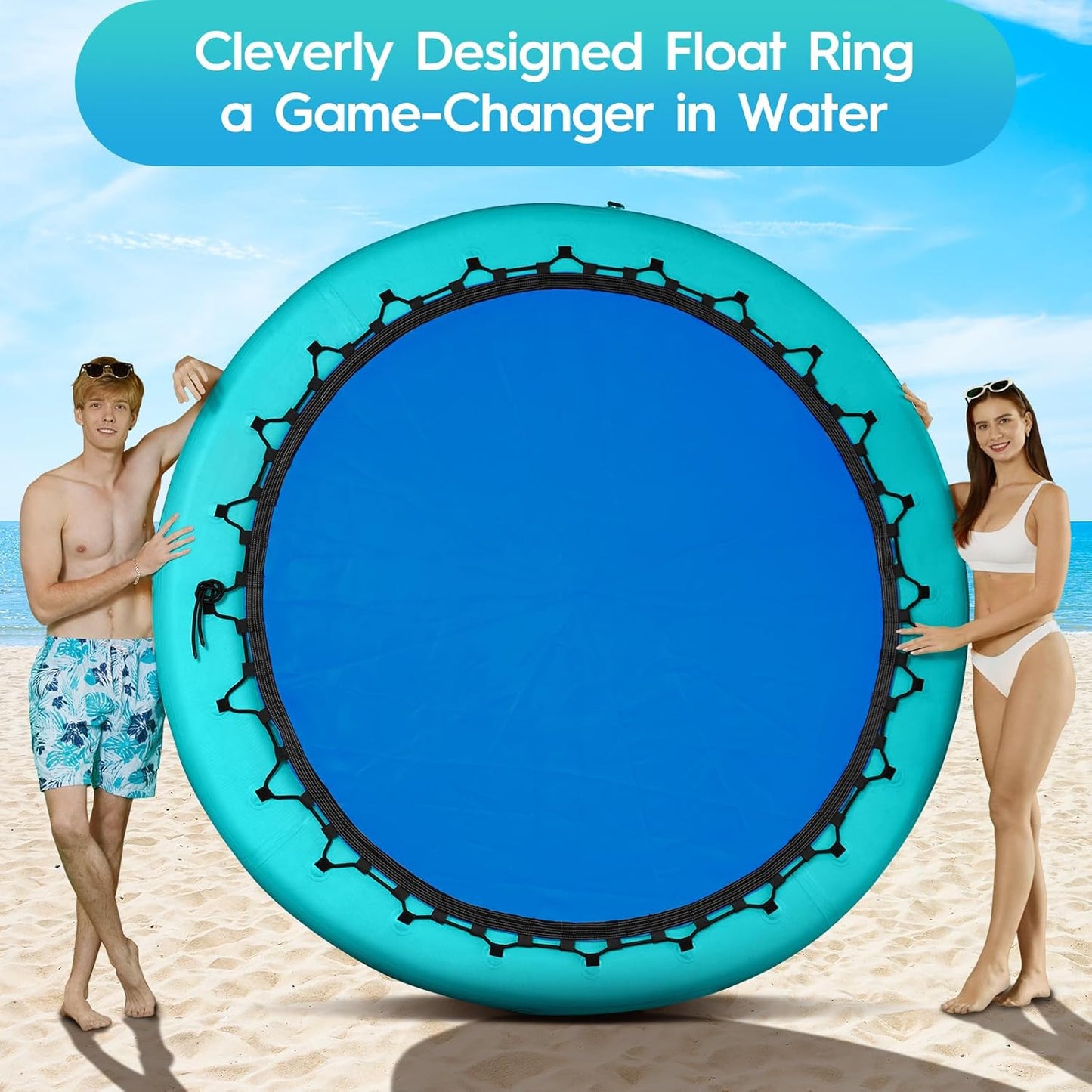 CALOBANA - Hamaca inflable redonda flotante para agua