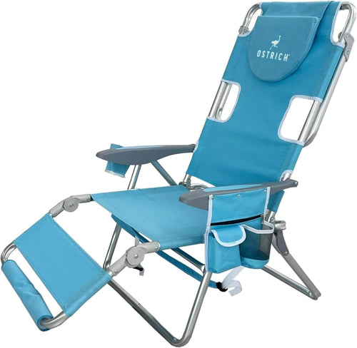 Sedia da spiaggia reclinabile portatile 3 in 1 con borsa termica