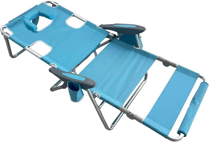 Sedia da spiaggia reclinabile portatile 3 in 1 con borsa termica