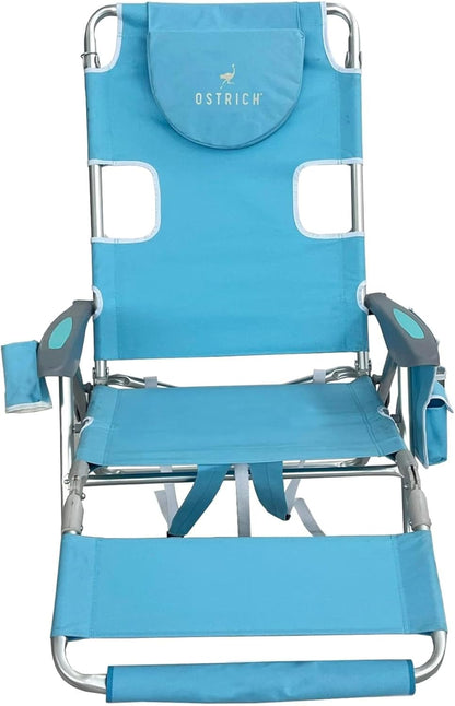 Sedia da spiaggia reclinabile portatile 3 in 1 con borsa termica
