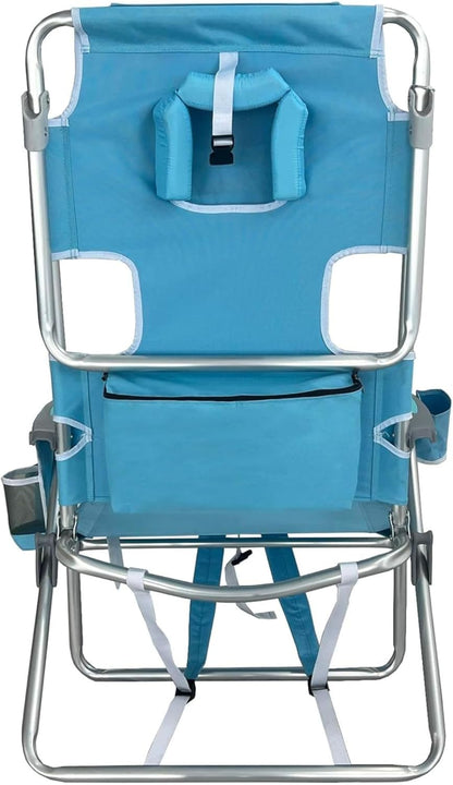 Sedia da spiaggia reclinabile portatile 3 in 1 con borsa termica
