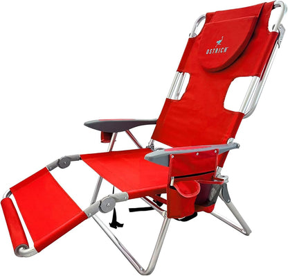Sedia da spiaggia reclinabile portatile 3 in 1 con borsa termica