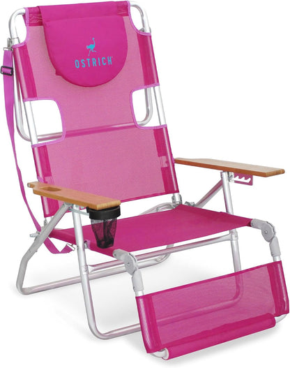 Sedia da spiaggia reclinabile portatile 3 in 1 con borsa termica