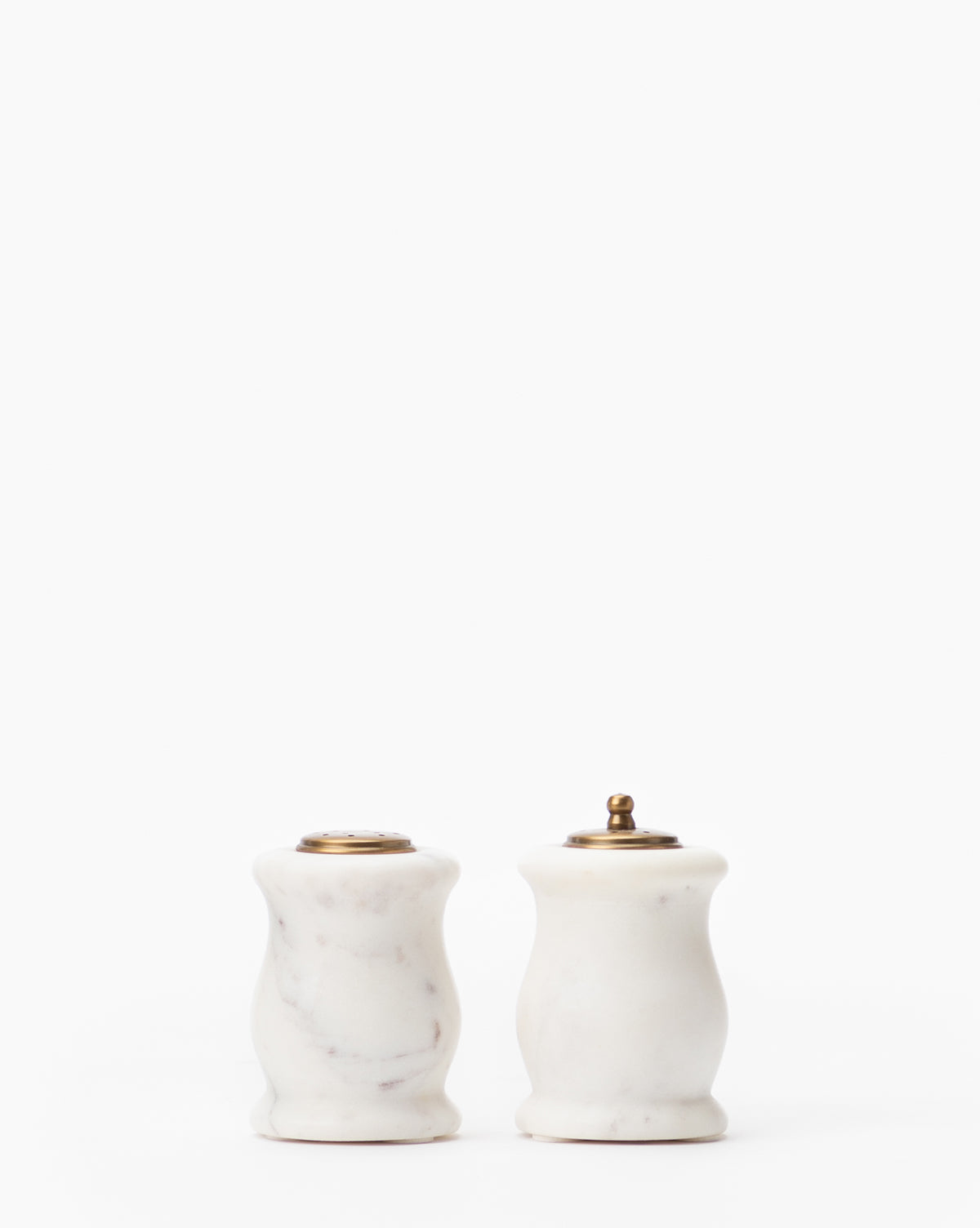 Lot de 2 salières et poivrières en marbre