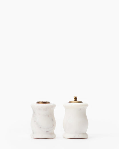 Lot de 2 salières et poivrières en marbre