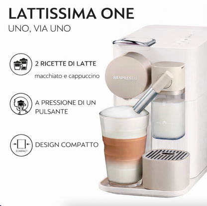 Machine à café automatique - De'Longhi Nespresso Lattissima One ☕️🎁 +100 capsules GRATUITES