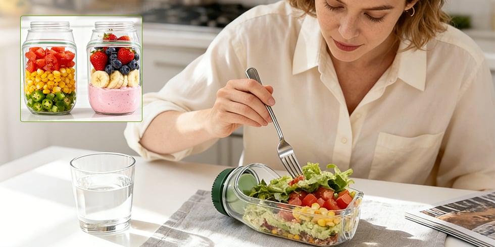 🥬 Salad Pod Tutto-in-Uno – Fresco, Pratico e Sempre con Te! 🥗