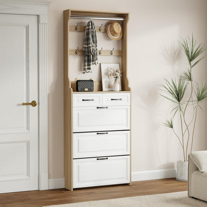 Moderno mobile porta scarpe con 3 cassetti ribaltabili