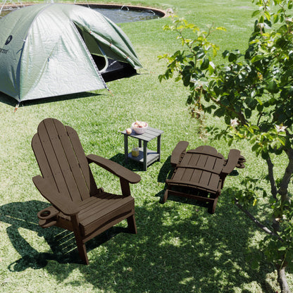 Miranda Foldable Adirondack Chairs with Cup Holders