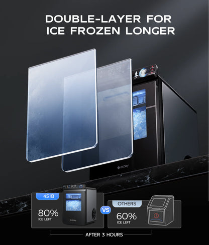 Mistalo Macchina per Ghiaccio Nugget con Pannello Smart LED