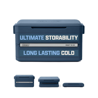 Coleman Snap ‘N Go 45QT Borsa Frigo Rigida Pieghevole – 55H Freddo, Fodera Removibile 🧊