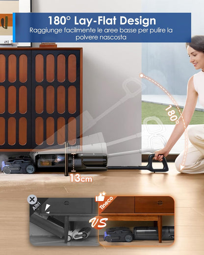 FLOOR ONE S7 Stretch Lavapavimenti a Vapore e Aspirapolvere Senza Fili
