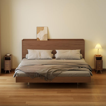 Set di 2 comodini stretti bianchi – Tavolini da letto piccoli in legno con cassetti per camere da letto compatte 🛏️✨