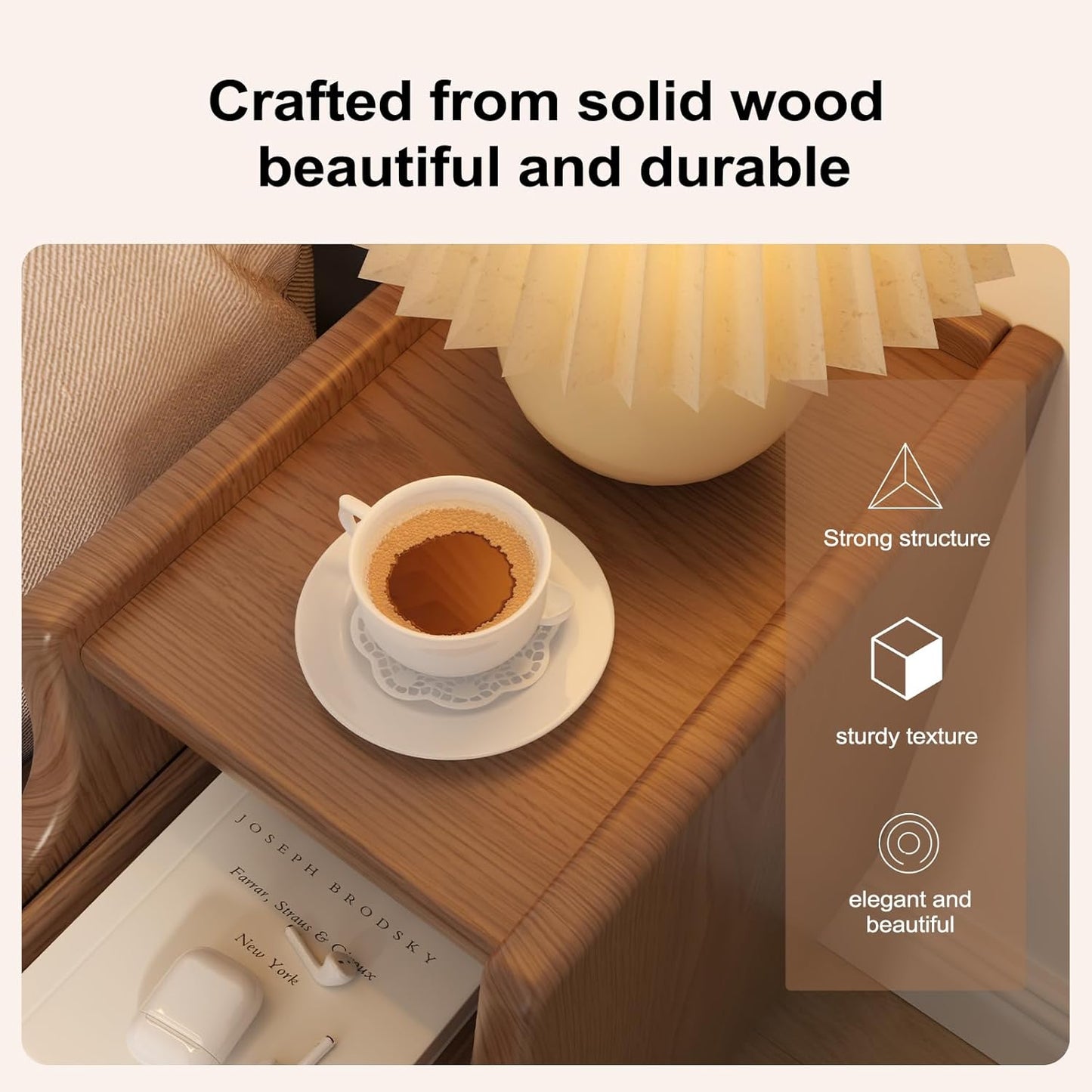 Set di 2 comodini stretti bianchi – Tavolini da letto piccoli in legno con cassetti per camere da letto compatte 🛏️✨
