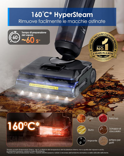 FLOOR ONE S7 Stretch Lavapavimenti a Vapore e Aspirapolvere Senza Fili