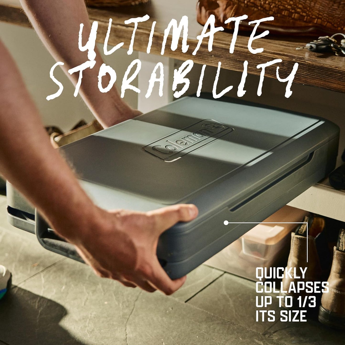 Coleman Snap ‘N Go 45QT Borsa Frigo Rigida Pieghevole – 55H Freddo, Fodera Removibile 🧊