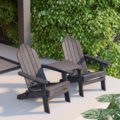 Miranda Foldable Adirondack Chairs with Cup Holders