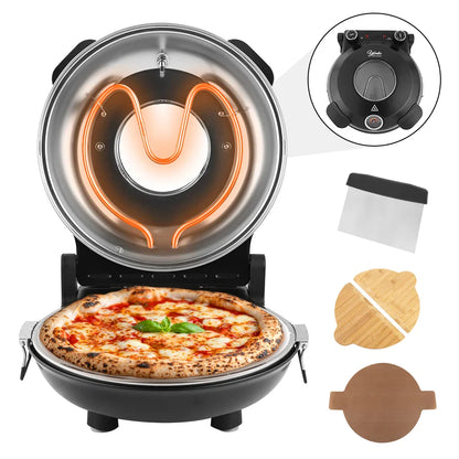YIBAKE Elektrischer Pizzaofen 12 Zoll