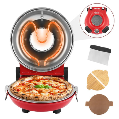 YIBAKE Elektrischer Pizzaofen 12 Zoll