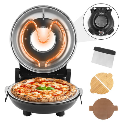 YIBAKE Elektrischer Pizzaofen 12 Zoll
