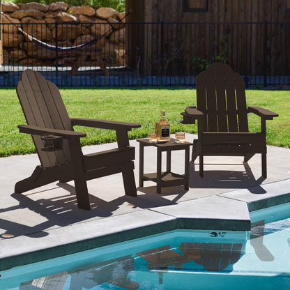 Miranda Foldable Adirondack Chairs with Cup Holders