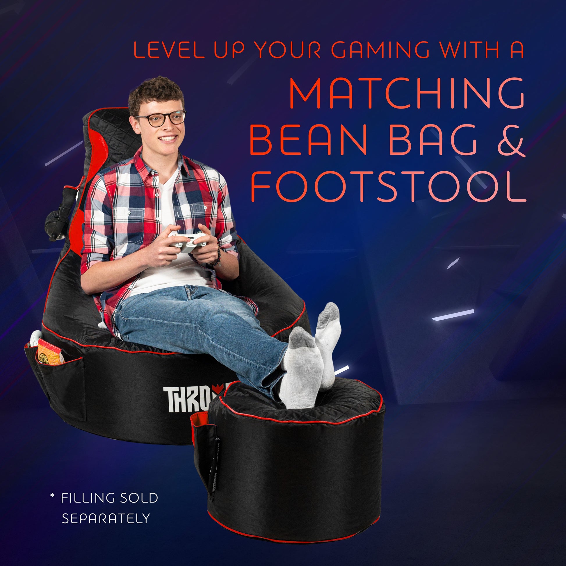 Bean Bag + Footstool (Adult Size)